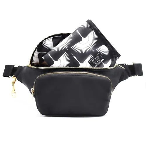 Vista 11 de Ditty Co. Bolsa de pañales pequeña - Cambiador portátil - Bolsas cruzadas para mujeres - Soporte para toallitas para bebés - Artículos esenciales