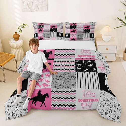 Vista 30 de Erosebridal Softball Comforter Set Patchwork Buffalo Plaid Twin Bedding Sets for Girls Kids Teens Child Galaxy Stars Ball Game Baseball Comforter