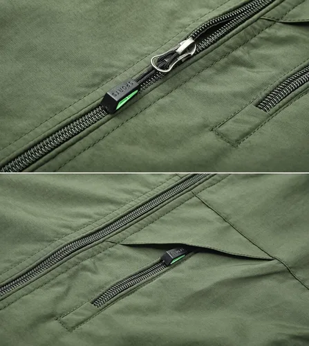 Vista 4 de Spanye Chaleco ligero para hombre, con bolsillos, chaqueta resistente al viento, para deporte, golf, trabajo