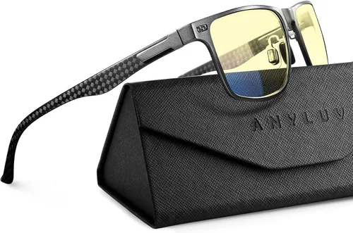 Vista 14 de ANYLUV Blue Light Glasses Men, Carbon Fiber Working Blue Light Blocking Glasses Relieve Eyestrain for Men Women