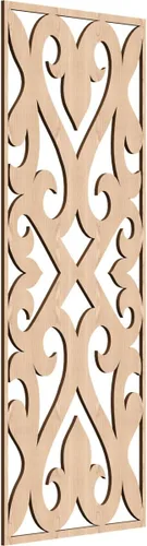 Vista 18 de Keene Paneles de pared decorativos de madera con calado, 9 3/8 pulgadas de ancho x 24 3/8 pulgadas de alto x 1/4 de alto, abedul Birch