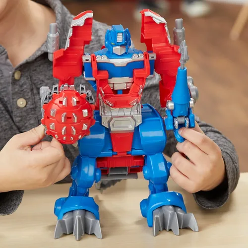 Vista 3 de Transformers Rescue Bots Knight Watch Optimus Prime, Playskool Heroes figura de acción de juguete (exclusivo de Amazon)