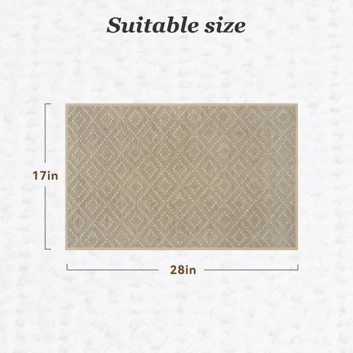 Vista 2 de AMOAMI Tapete de baño fino, súper absorbente, antideslizante, parte trasera de goma, tapetes de baño para baño, secado rápido, superficie