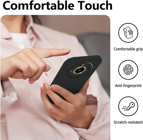 Vista 6 de Funda compatible con Realme 11 Pro Plus de silicona líquida verde oscuro, suave al tacto para Realme 11 Pro Plus, funda delgada de silicona a prueba