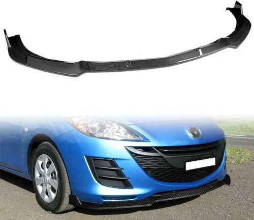 Vista 11 de Q1-TECH, borde de parachoques delantero estilo MS compatible con Mazda 3 2010 2011 2012 2013 (no compatible con el modelo MazdaSpeed 3), alerón