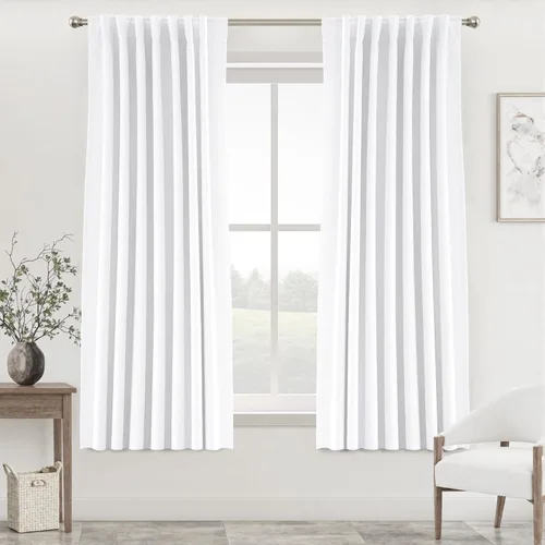 Vista 22 de UHITECH Short Blackout Curtains for Bedroom 24 Inch Long 2 Panels, Beige