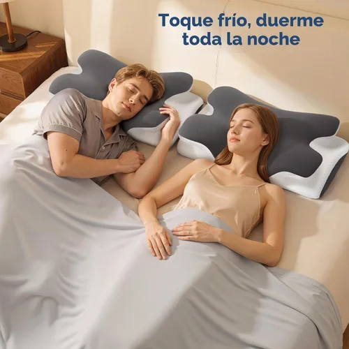 Vista 3 de Vipfree Almohada cervical para el cuello, almohada ergonómica para dormir