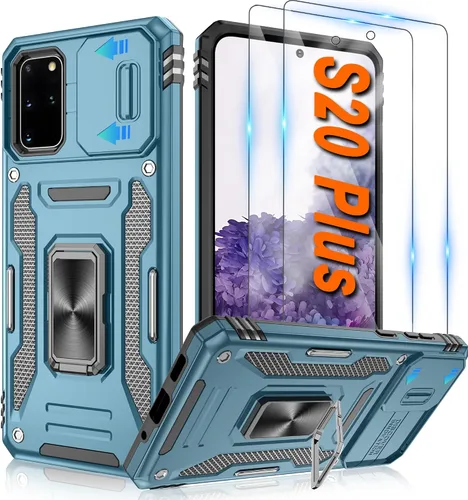 Vista 59 de Atump Funda para Motorola Moto G Play 2024 (4G) con [paquete de 2] protector de pantalla HD y cubierta para cámara deslizante, soporte de anillo
