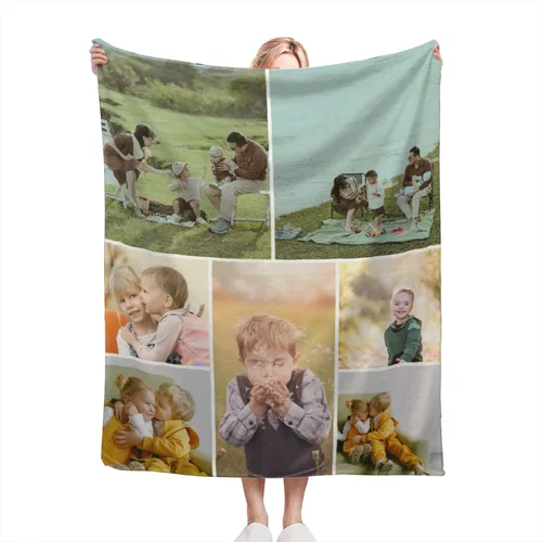 Vista 13 de Manta personalizada con foto, manta personalizada de franela polar para madre, padre, familia, amigos, amantes de mascotas, boda, día de San 1 Foto