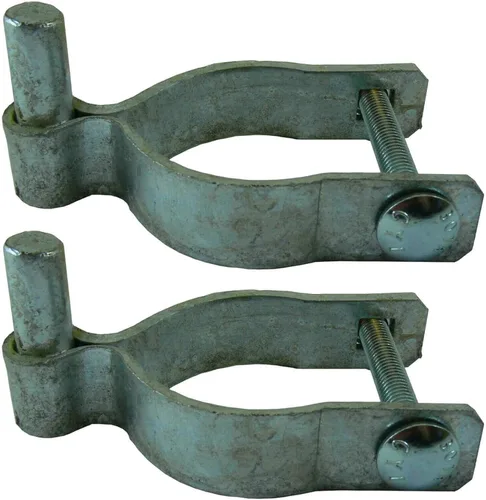 Vista 8 de Bisagra negra de poste de 1-7/8 pulgadas, uso para poste/tubería de 1-7/8 pulgadas de diámetro exterior, bisagra de puerta de enlace de cadena