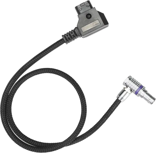 Vista 6 de Cable RED® Komodo™ en ángulo recto a D-tap&P-tap fabricado con alambre súper suave y protegido con trenzado Techflex de 18.1 pulgadas