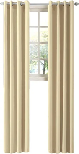 Vista 36 de LA PALMA Cortinas opacas con aislamiento térmico y ojales, para sala de estar, dormitorio, paquete de 2 paneles