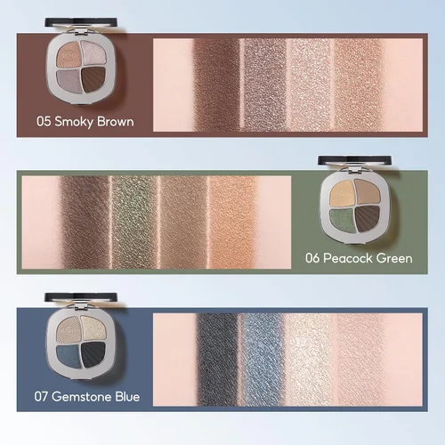 Vista 4 de CARSLAN Paleta de sombras de ojos, paletas de maquillaje de ojos duraderas en mate, sombra de ojos brillante, sombras naturales cálidas de alta