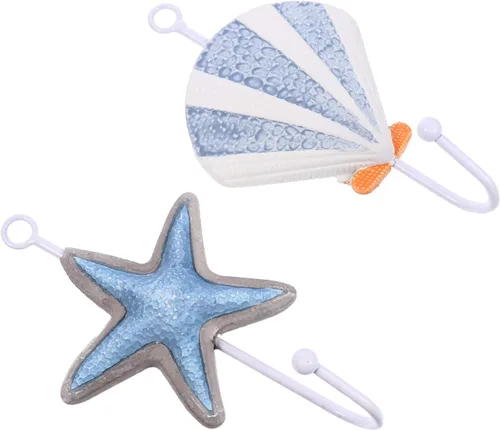 Vista 9 de STOBAZA Perchas de playa para colgar ropa, colgador individual, para el hogar, mediterráneo, para colgar en la pared, toallas, sombrero, toallas