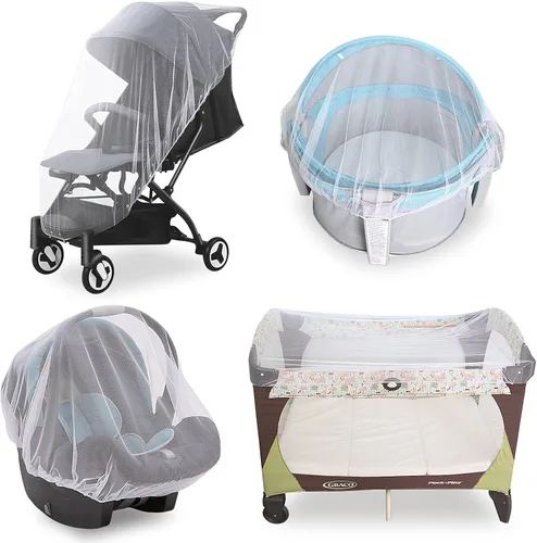 Vista 10 de Mosquitera de bebé para cochecito, red de insectos reutilizable para cochecito, corrales, Pack N Plays y mini cuna portátil, portátil y duradera