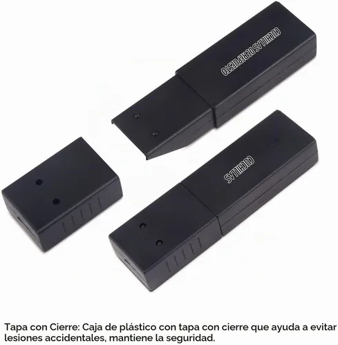 Vista 6 de FOSHIO Hojas de Repuesto para Cuchillo de Arte Universal de 30 Grados con Corte de Snap-off, Material de Acero al Carbono de Alta Dureza, Hojas