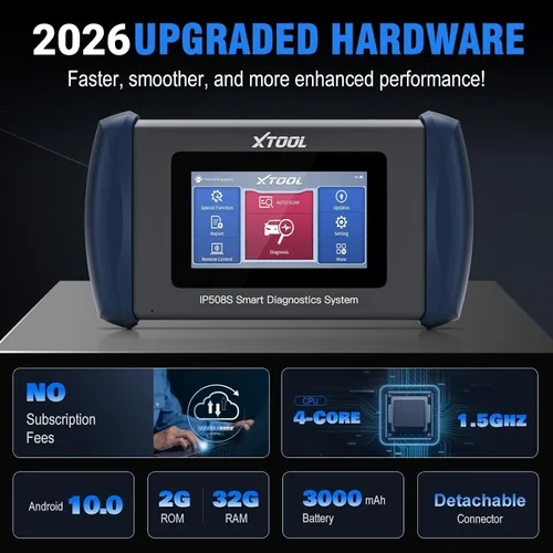 Vista 6 de Herramienta de Diagnóstico Escáner OBD2 XTOOL IP508S: Lector de Códigos para Automóviles y Camiones con 15 Reinicios, Reaprendizaje del Sensor
