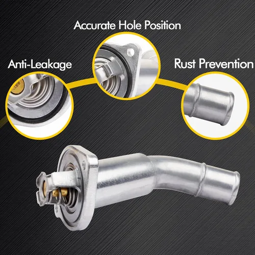 Vista 3 de Conjunto de carcasa de termostato compatible con Trailblazer Envoy 9-7 Rainier Ascender Bravada 2002-2009 4.2L