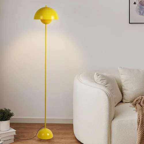 Vista 2 de Lámpara de pie moderna para dormitorio, lámparas de pie altas para sala de estar, lámpara de pie LED bohemia para oficina, lámparas de pie Amarillo