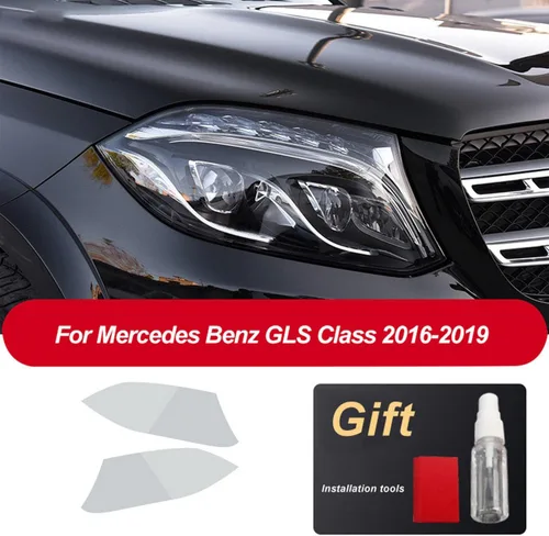 Vista 6 de JCAKES Car Headlight Tint Black Protective Film Transparent TPU Sticker ，for Mercedes Benz GLS CLS Class 2016-Present Accessories