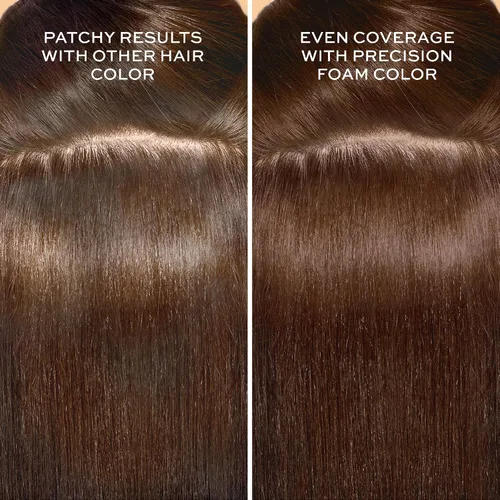 Vista 3 de John Frieda Color de espuma de precisión, marrón natural claro 6N, kit de color de cabello de cobertura completa, cobertura de canas 6N Marrón