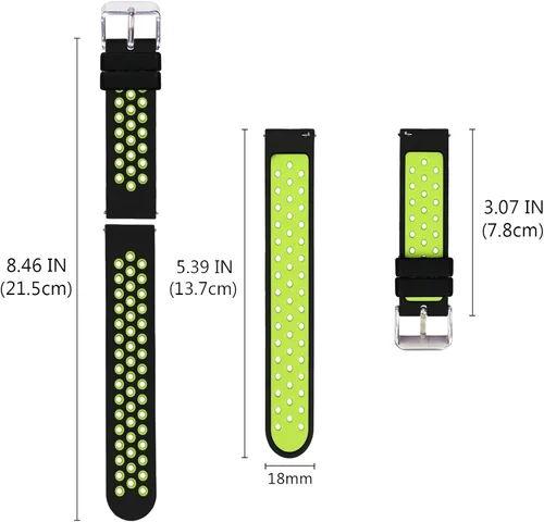 Vista 6 de Correa de silicona universal para relojes de 18mm 20mm 22mm 24mm elige