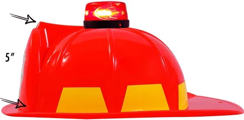Vista 3 de Funny Party Hats - Sombreros de disfraz para niños: Sombrero de policías y bomberos para juegos de rol con luces, talla única