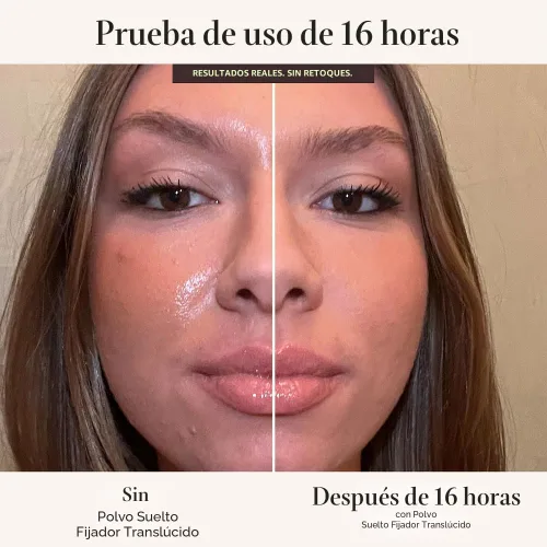 Vista 3 de Laura Mercier Polvo de ajuste suelto translúcido, control de brillo las 24 horas, acabado mate suave, impregnado con vitaminas C+ E, uso duradero
