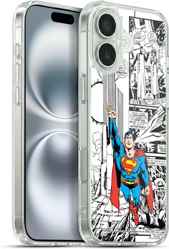 Vista 27 de Head Case Designs Funda de gel con licencia oficial de Superman DC Comics Collage Comicbook Art [protección de grado militar] compatible con Apple