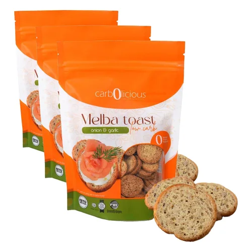 Vista 7 de Tostada Melba baja en carbohidratos (cebolla y ajo) 4 oz.