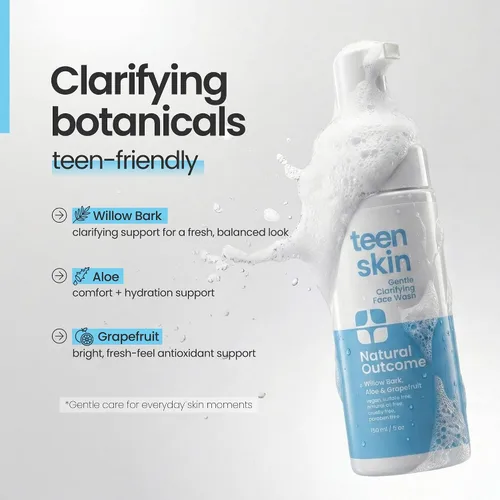 Vista 7 de Natural Outcome Jabón Facial para Adolescentes Loción Limpiadora Facial Diaria de Espuma Suave para Niños y Niñas Ingredientes Naturales No