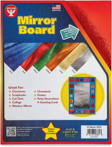 Vista 16 de Hygloss 25 hojas de tablero de espejo para artes y manualidades, 5 x 7 pulgadas, papel de cartulina plateado metálico, para hacer tarjetas, bodas