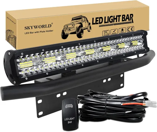 Vista 13 de SKYWORLD Kit de barra de luz LED de 20 pulgadas y 420 W con soporte