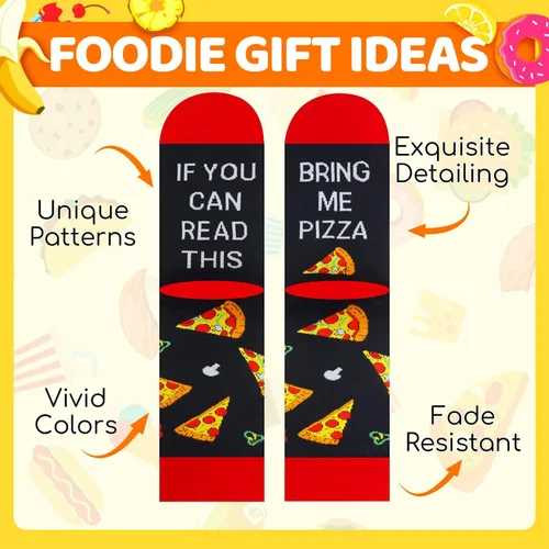 Vista 6 de Zmart if You Can Read This - Popcorn Pickle Bacon Avocado Sushi Pizza Socks Gifts for Men