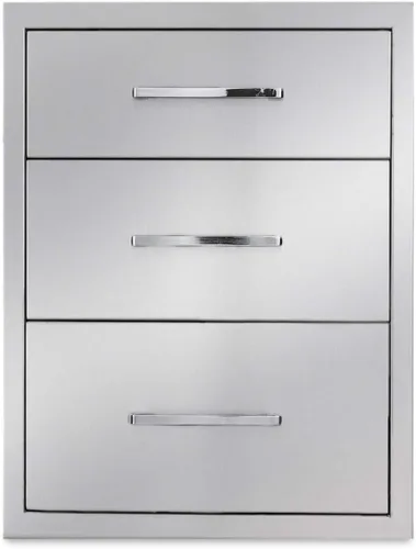 Vista 14 de Cajones de cocina para exteriores, acero inoxidable, 14 pulgadas de ancho x 8-1/2 pulgadas de alto x 23 pulgadas de profundidad, montaje empotrado