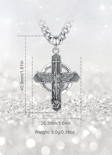 Vista 9 de CELESTIA Medallas de plata de ley 925 San MiguelSan CristóbalSan BenitoSan GabrielVirgen MaríaJesúsCaravacaMetatrónSello de los Siete Arcángeles