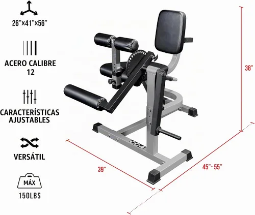 Vista 2 de Valor Fitness CC-4 aparato para musculación de piernas ajustable
