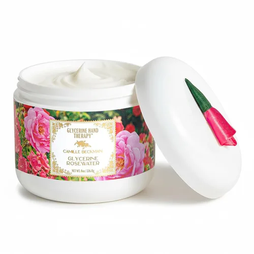 Vista 14 de Camille Beckman Crema de terapia de manos de glicerina, lavanda mora, 8 onzas