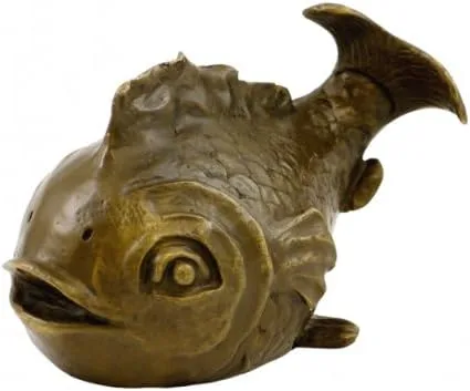 Vista 6 de Bronce Art – Cute Globefish – Koi, Firmado Milo