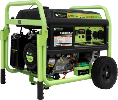 Vista 12 de Green-Power America Generador de gasolina GPD5000W, Verde/Negro