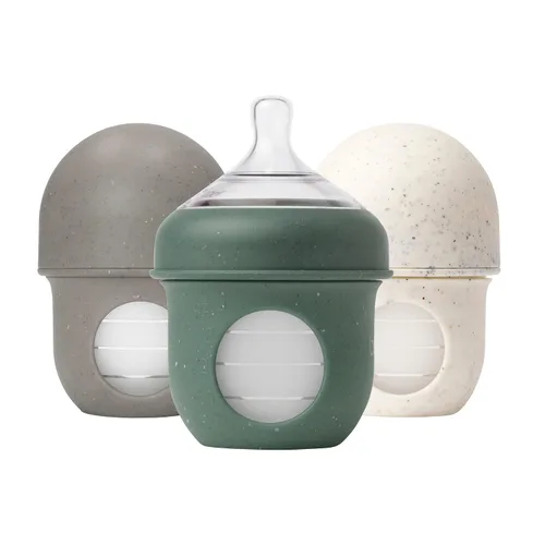 Vista 9 de Boon Nursh Bottles - Los biberones de silicona ayudan a aliviar los Azul