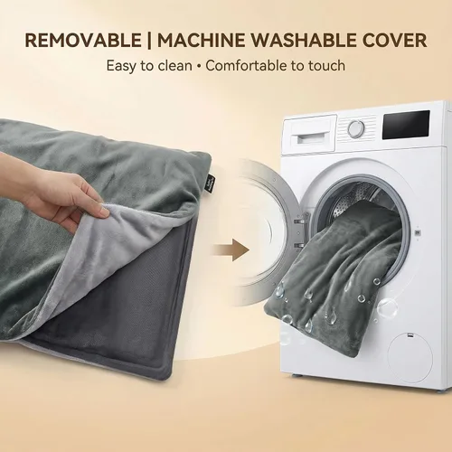 Vista 5 de Almohadilla térmica para mascotas para gatos y perros pequeños, cama climatizada impermeable con control automático de temperatura y cable