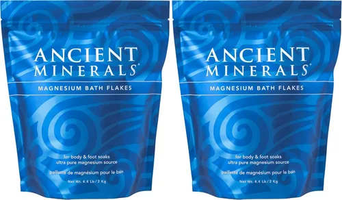 Vista 14 de Ancient Minerals copos de baño de magnesio, bolsa de un solo uso. Copos de cloruro de magnesio Zechstein puro para remojo y reposición de todo