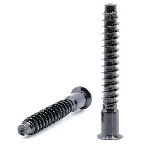 Vista 8 de ReplacementScrews Tornillos de montaje negros compatibles con IKEA Part 100219/100214 (IDANAS, HEMNES, Ivar) – Confirmat de rosca gruesa