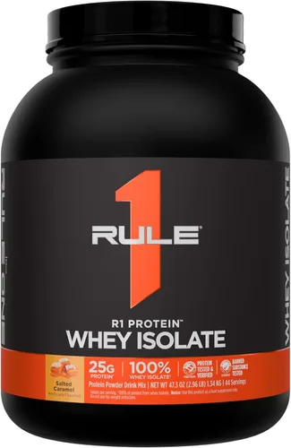 Vista 46 de Rule 1 Proteins R1 Protein Whey Isolate, crema de plátano, 23 porciones