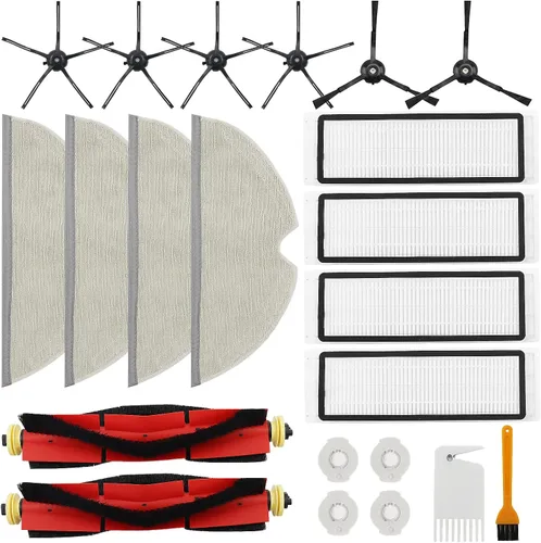 Vista 8 de Kit de accesorios S7 MaxV Ultra para Xiaomi Roborock S7 S7 + S7 MaxV, S7 MaxV Plus, T7S T7 plus T7S plus aspiradoras robot, 2 cepillos de rodillo, 4
