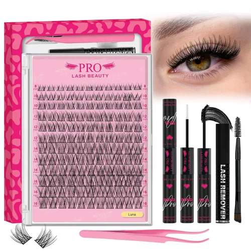 Vista 19 de PROLASHBEAUTY - Pegamento transparente de racimo de pestañas para 7 días de larga duración, pegamento impermeable para pestañas y sellado