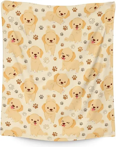 Vista 25 de Golden Retriever - Manta de regalo – 30 x 40 pulgadas, bonita manta de perro para amantes de los perros, niños, niños y niñas, mantas suaves