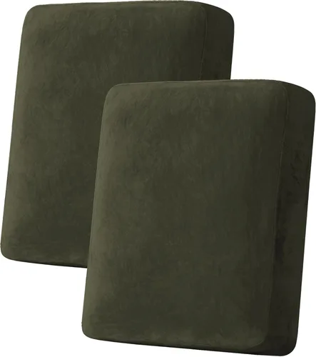 Vista 53 de H.VERSAILTEX Funda de cojín elástica de terciopelo para sofá, funda de cojín de felpa para cojines de silla, protector de muebles, cojín de asiento