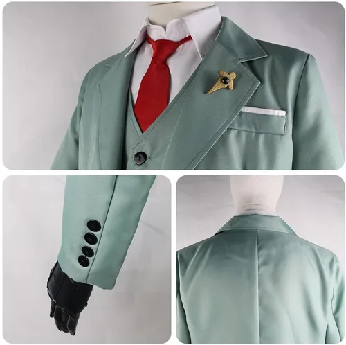 Vista 4 de Hxbutwdh Disfraz de anime Loid Forger para cosplay, uniforme completo